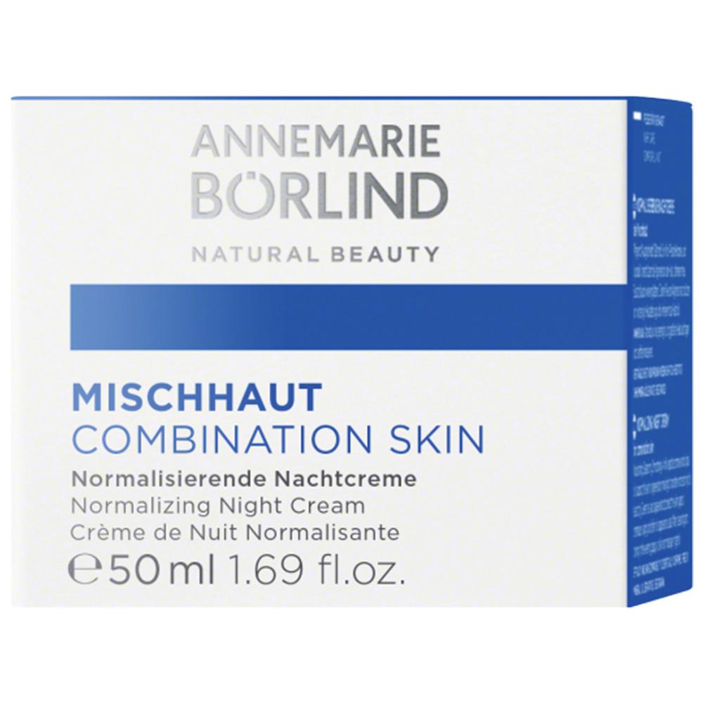 Eine Schachtel einer Nachtcreme für Mischhaut von Annemarie Börlind.