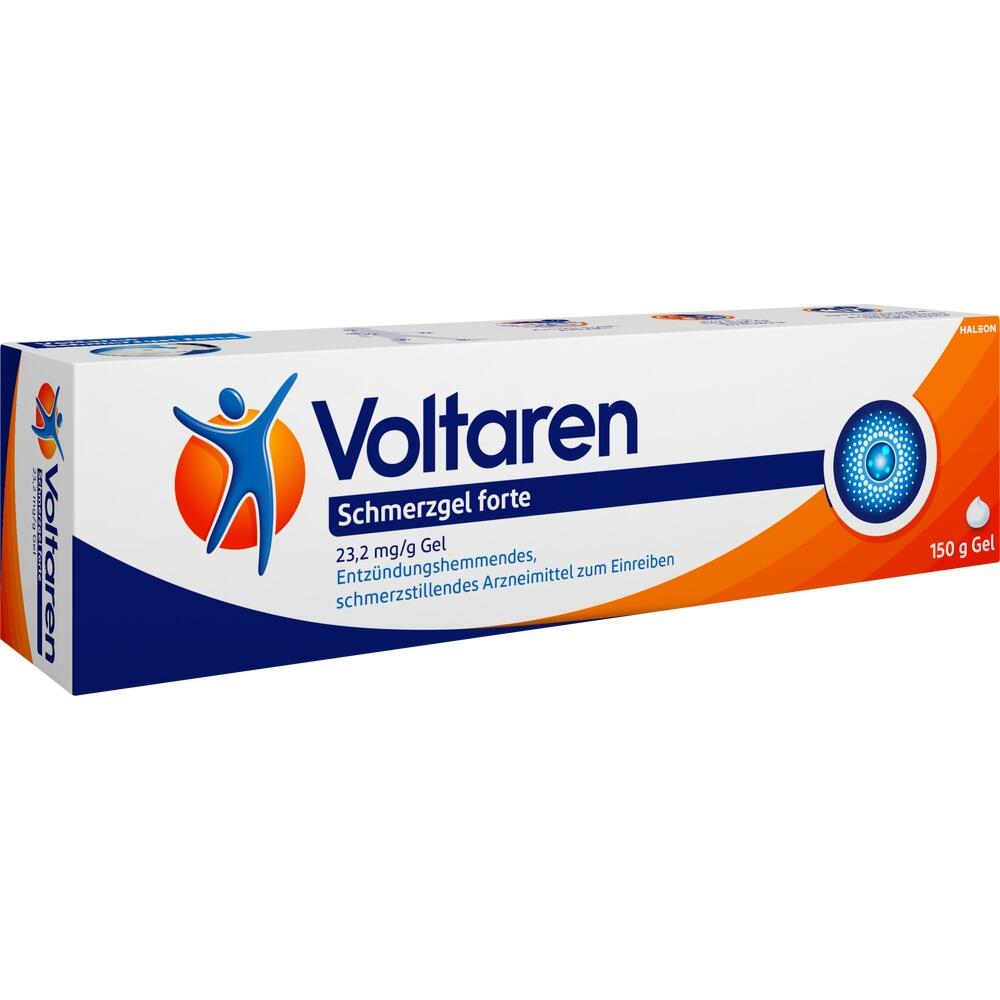 Eine Packung Voltaren Schmerzgel für entzündungshemmende Schmerzbehandlung.