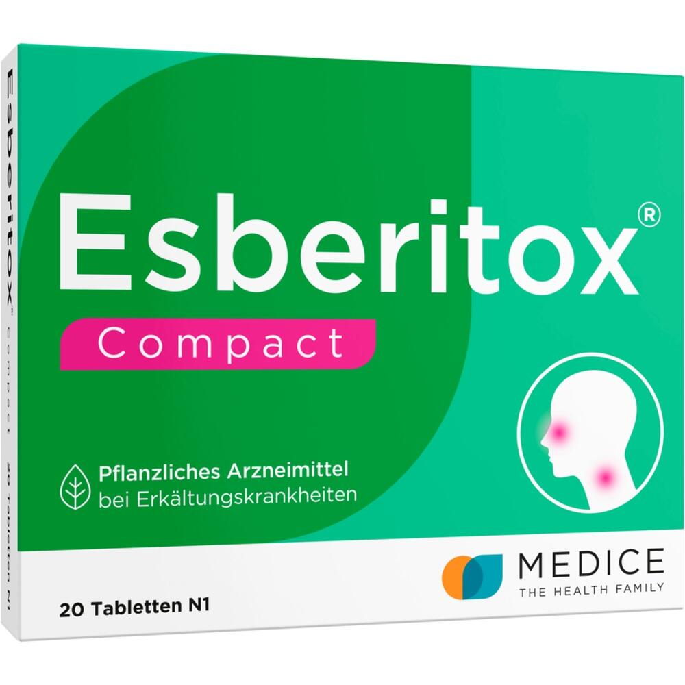 Esberitox Compact Packung mit 20 Tabletten gegen Erkältungen.